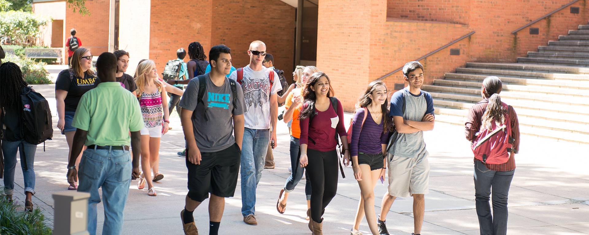 students on campus