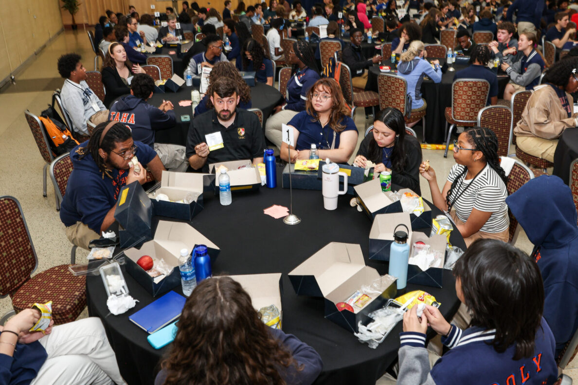 Multiplying community connections: UMBC math and stat and the Ingenuity Project at a Baltimore high school forge thriving STEM partnership